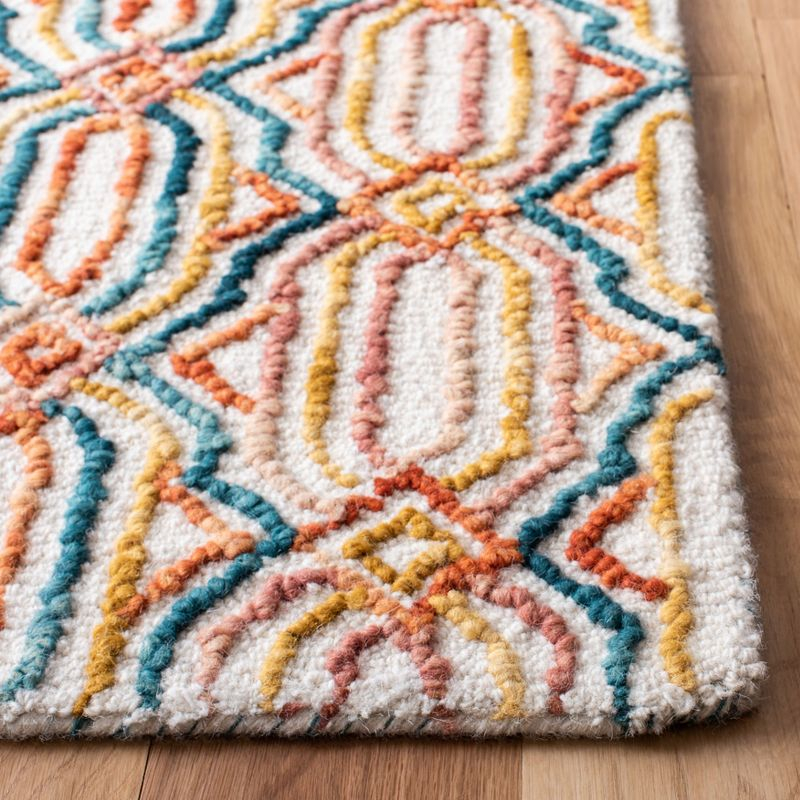Trace TRC511 Hand Tufted Area Rug - Ivory/Navy - 4'x6' - Safavieh.