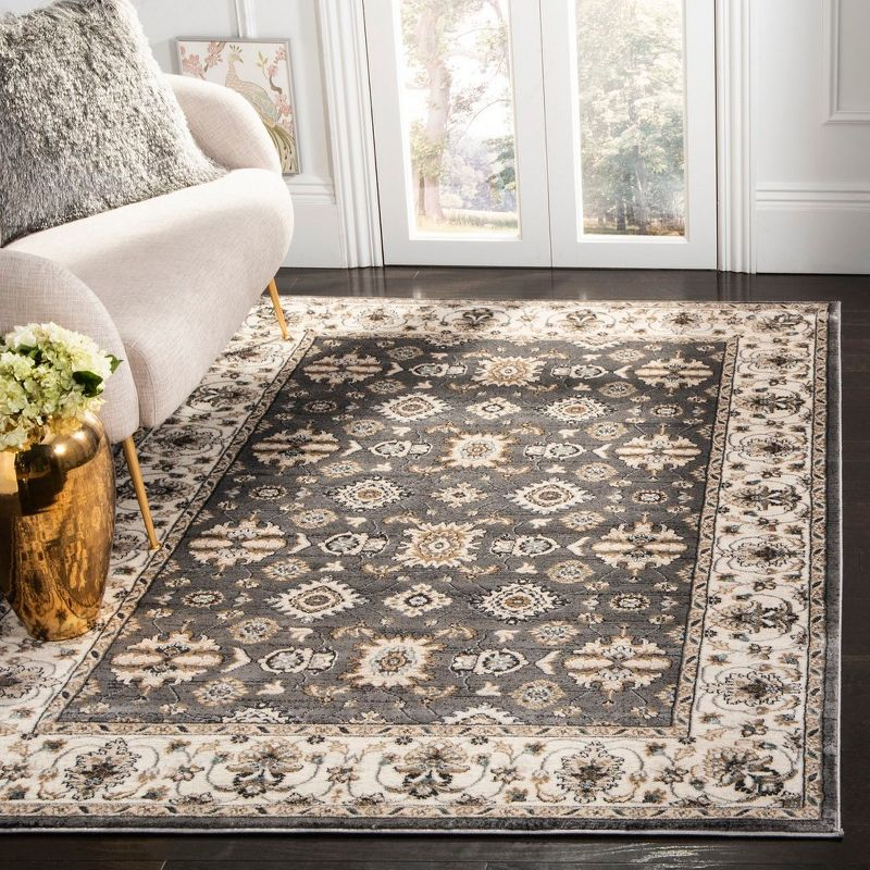 Lyndhurst LNH332 Power Loomed Area Rug - Grey/Cream - 5'3"x7'6" - Safavieh.