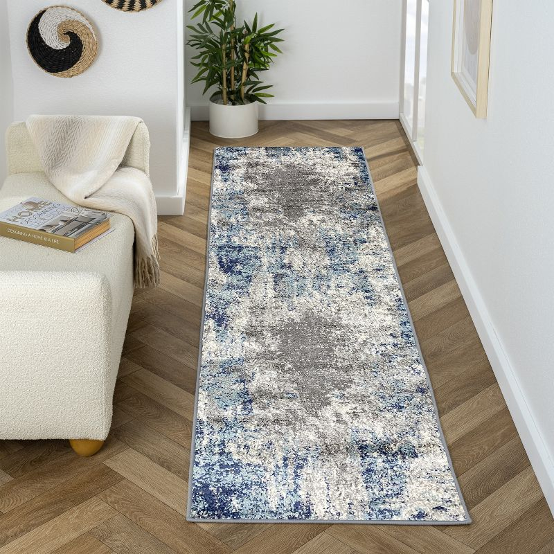 Luxe Weavers Artistic Area Rug, D.Blue-L.Blue 2x7