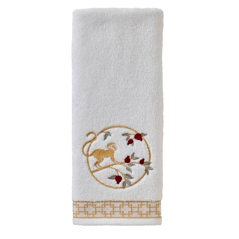 2pc Vern Yip Zodiac Monkey Hand Towel Set White - SKL Home