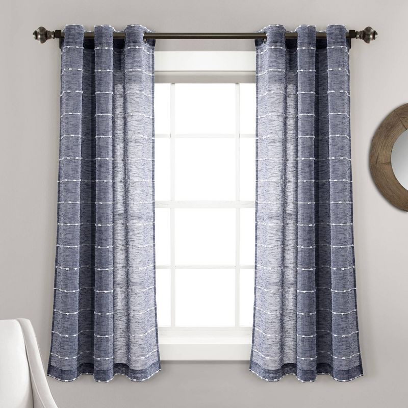Lush Decor Polyester Sheer Curtain Pair (Set of 2)