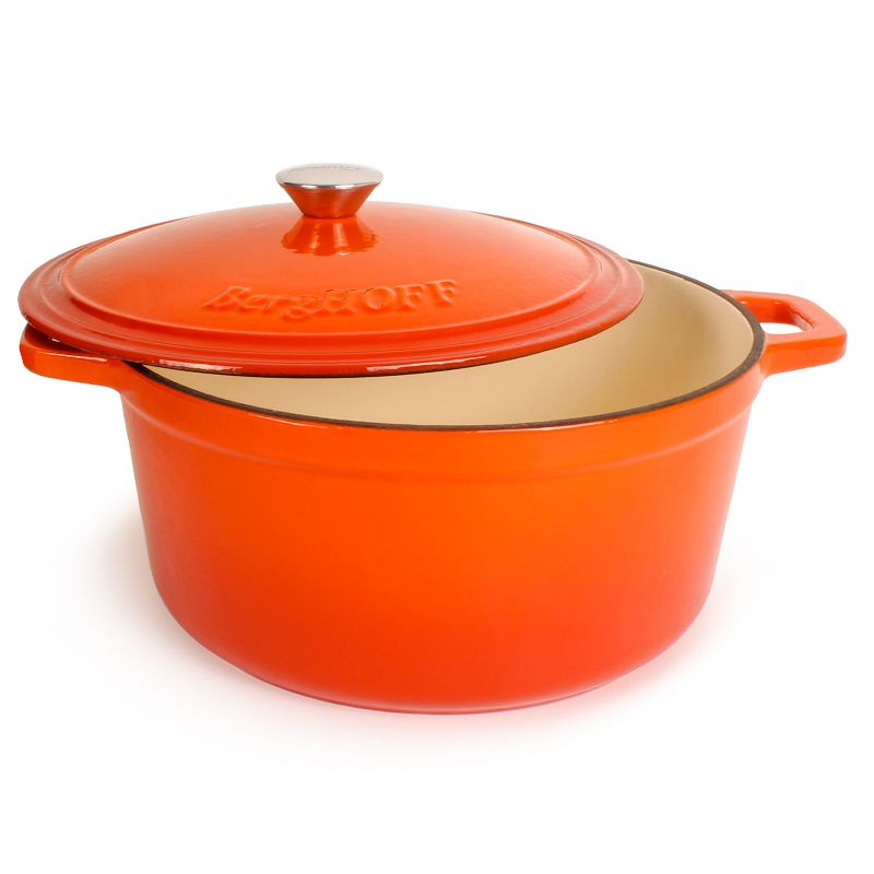 BergHOFF Neo 7Qt. Cast Iron Round Covered Dutch Oven, Orange
