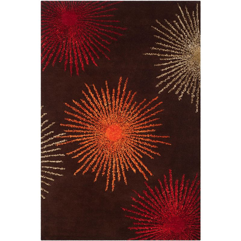 Soho SOH712 Hand Tufted Area Rug - Brown/Multi - 5'x8' - Safavieh.