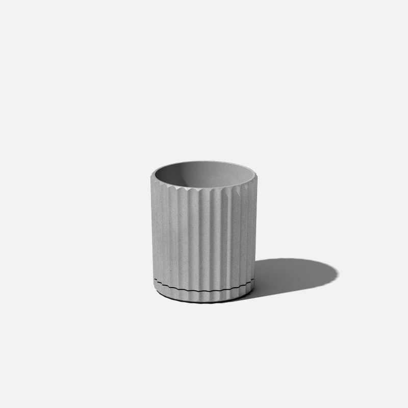 Veradek Mason Series Demi 6" Plastic-Stone Planter - Gray