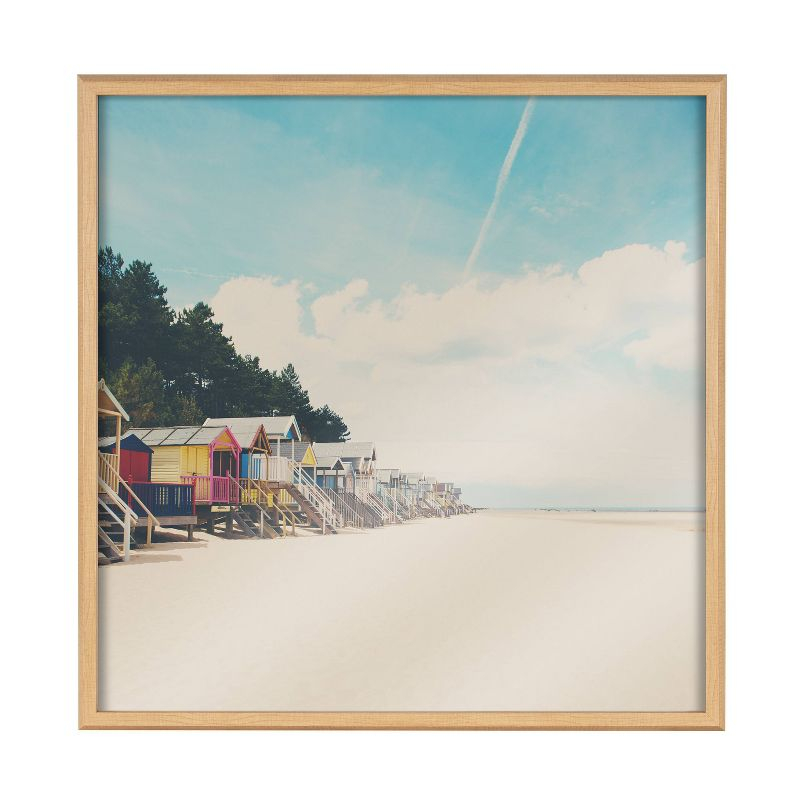 Kate & Laurel All Things Decor 24" x 24" Blake Small Spaces by Laura Evans Framed Printed Acrylic Natural : Modern Nautical Wall Decor