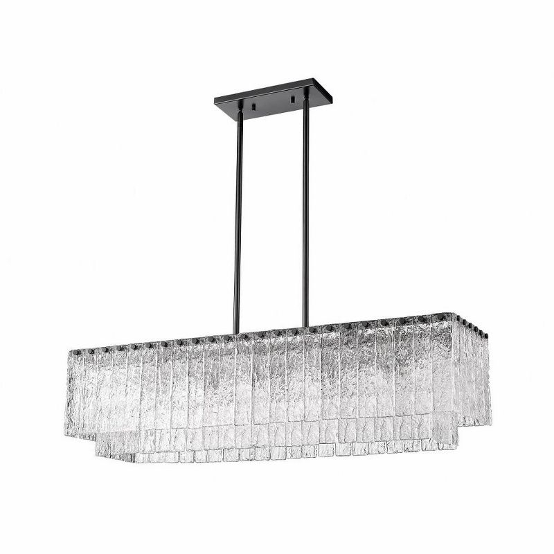 Z-Lite Glacier 5 - Light Island Pendant Light in  Matte Black