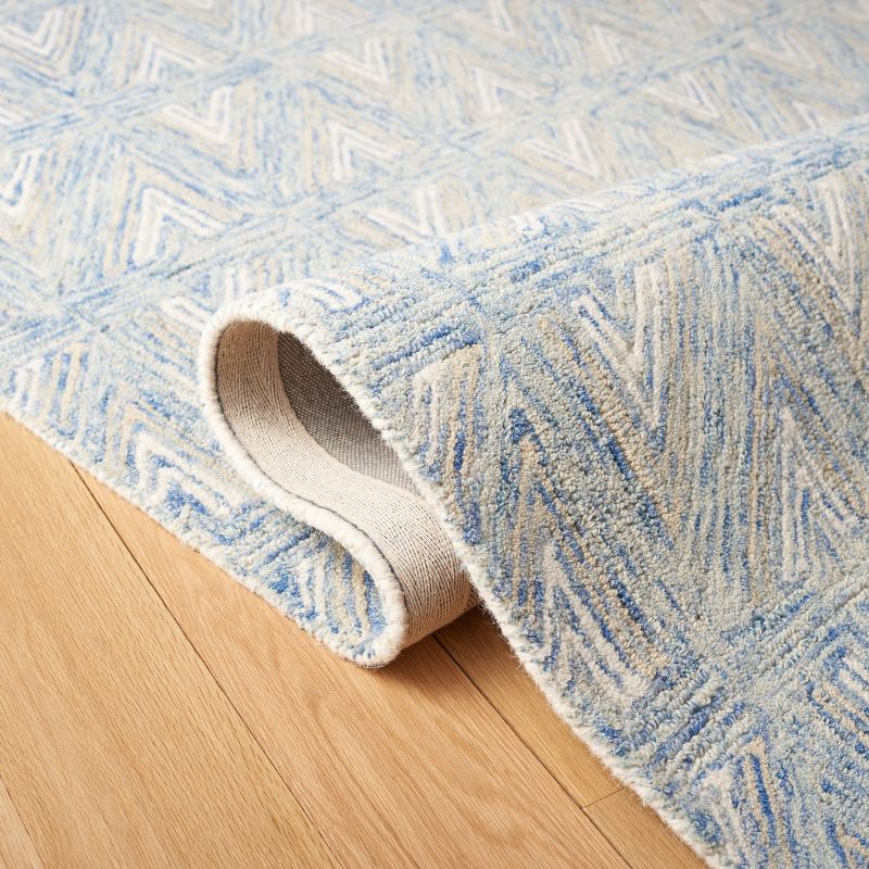 Abstract ABT653 Hand Tufted Runner Rug - Blue/Beige - 2'3"x8' - Safavieh.