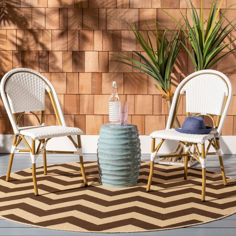 Salcha Side Chair (Set Of 2) - Indoor/Outdoor - FOX5210 - White - Safavieh