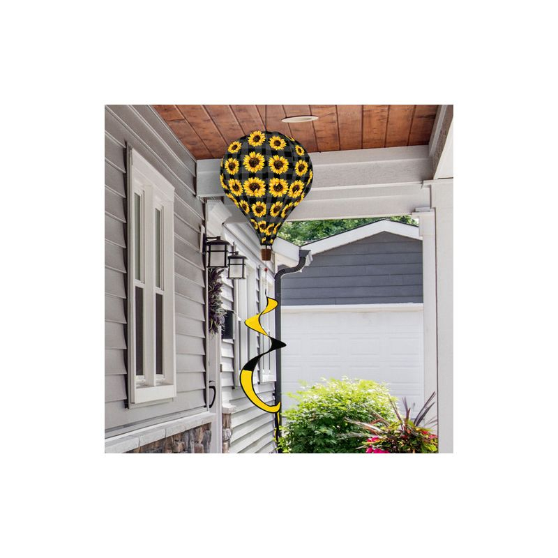 Briarwood Lane Everyday Sunflowers Hot Air Balloon Windsock Wind Twister 54x12