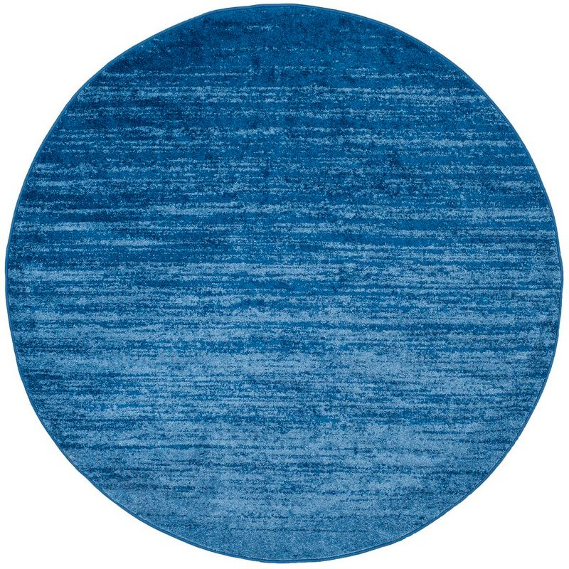 Adirondack ADR113 Machine Made Indoor Area Rug - Light Blue/Dark Blue - 8' Round - Safavieh