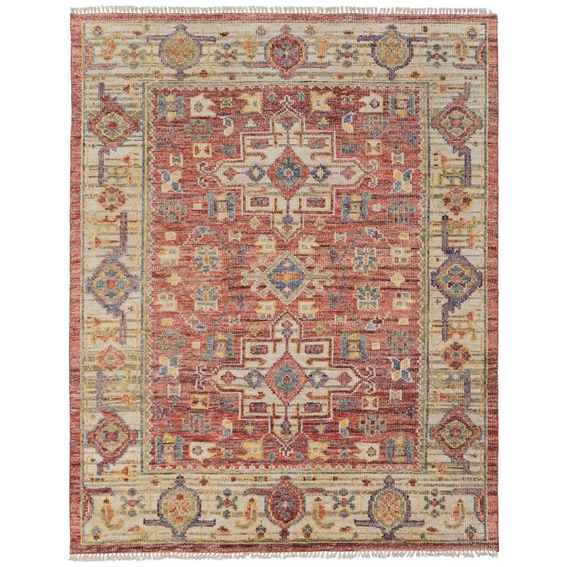Fillmore Transitional Medallion Red/Ivory/Gold Area Rug