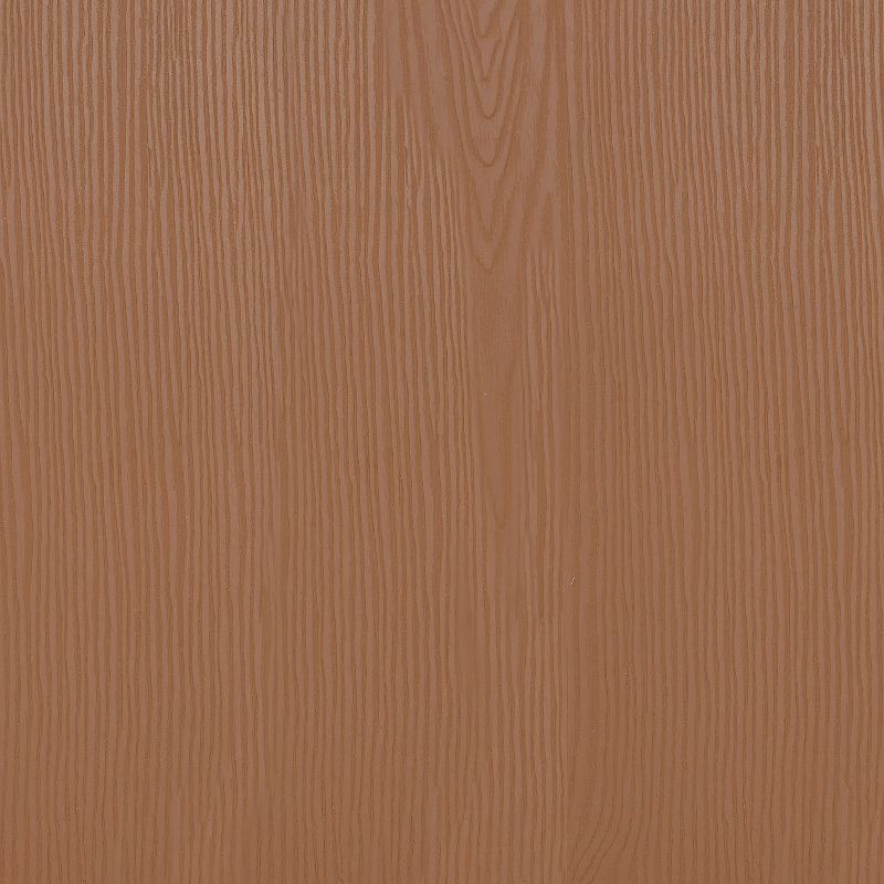 Flash Furniture Kai Commercial Grade 24" High Backless Orange Metal Indoor-Outdoor Counter Height Stool with Teak Poly Resin Wood Seat