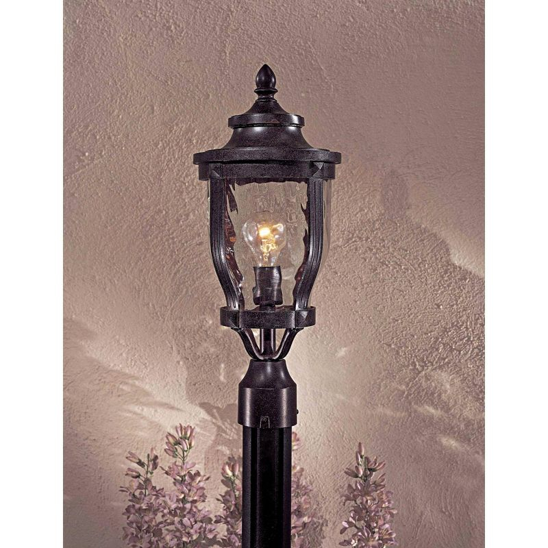 Minka Lavery Vintage Outdoor Post Light Fixture Corona Bronze 19 1/4" Clear Hammered Glass for Exterior Barn Deck Porch Yard Patio