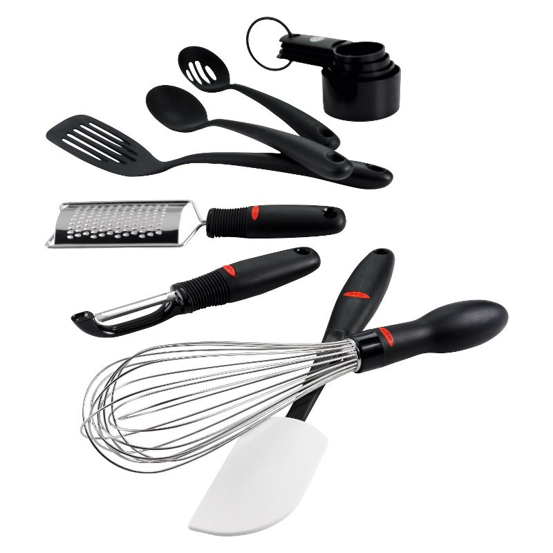 OXO 17pc Culinary and Utensil Set: Kitchen Utensils, Nylon & Stainless Steel, Adult Cooking Tools, Hand Wash