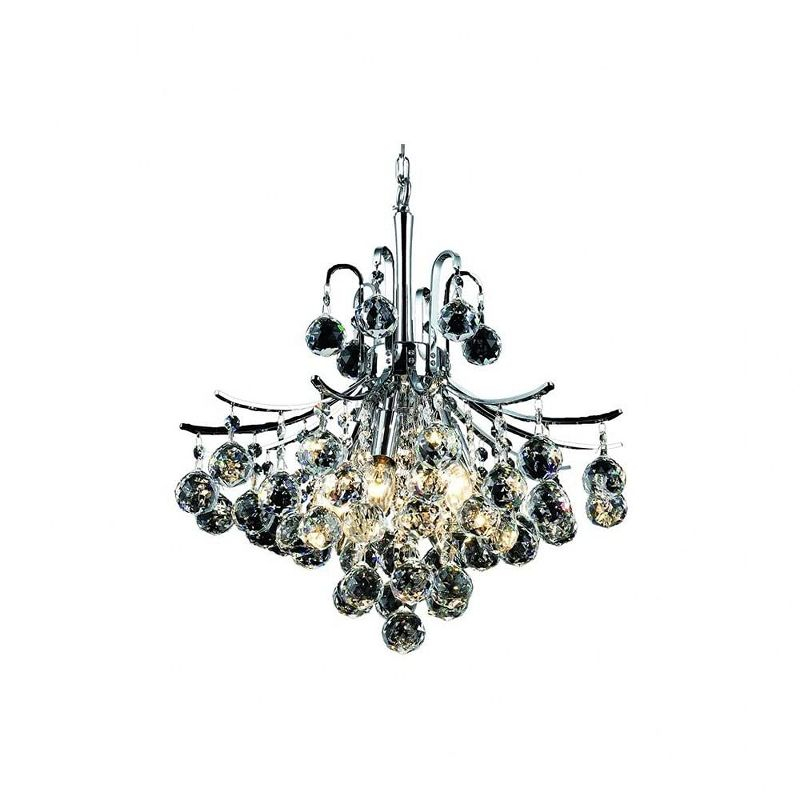Elegant Lighting Toureg 6 light Chrome Pendant Clear Royal Cut Crystal