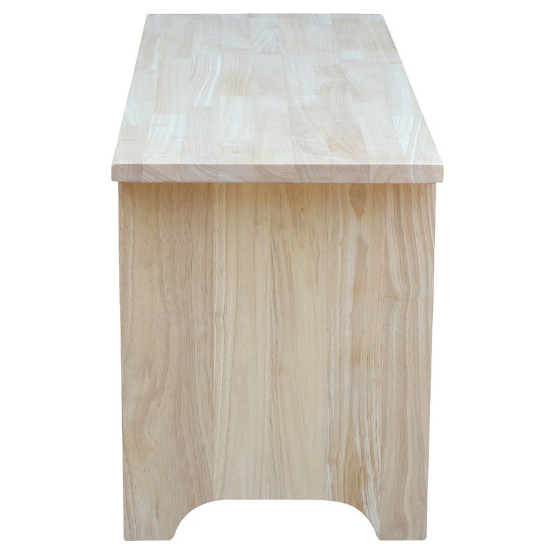 36" Brookstone Bench - International Concepts: Solid Wood, Unfinished, Rectangular Shape, Seats 2