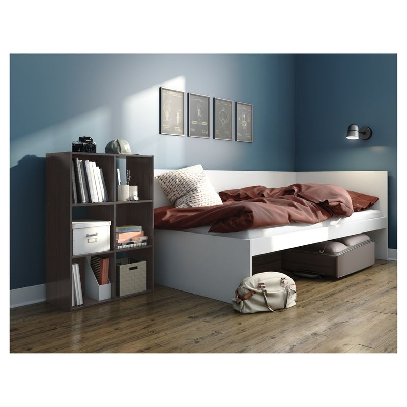 11" 6 Cube Organizer Shelf Espresso - Room Essentials™: Bookshelf Storage Cubes, 3 Shelves, Brown Cubbies