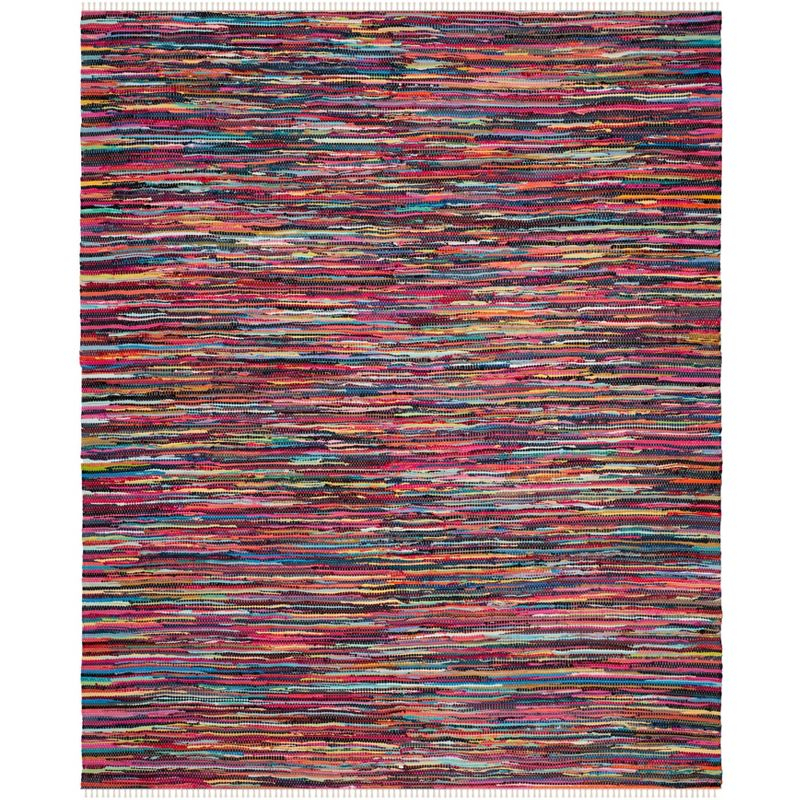 Rag Area Rug RAR128 Hand Woven Area Rug - Multi - 8'x10' - Safavieh.