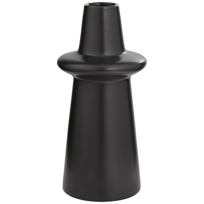 Studio 55D Decker 17 3/4" High Matte Black Ceramic Vase