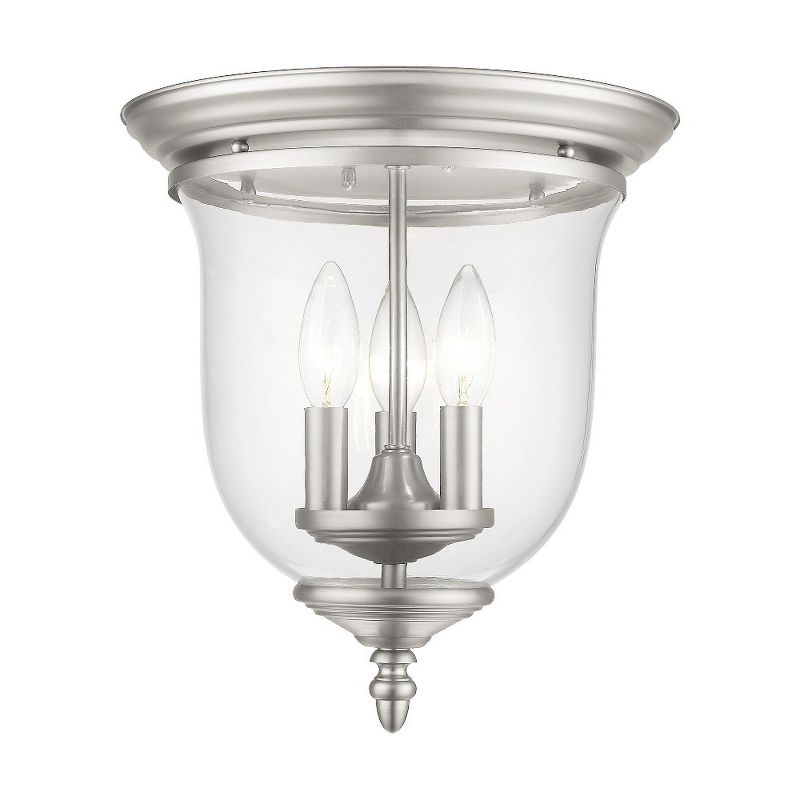 Livex Lighting Legacy 3 - Light Flush Mount in  Brushed Nickel