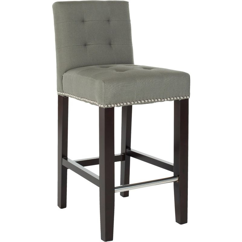 Thompson 23.9" Counter Stool with Silver Nail Heads - Seamist - Safavieh