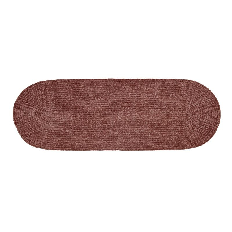 24" x 108" Chenille Solid Collection Mauve Reversible Indoor Area Utility Runner Rug - Better Trends