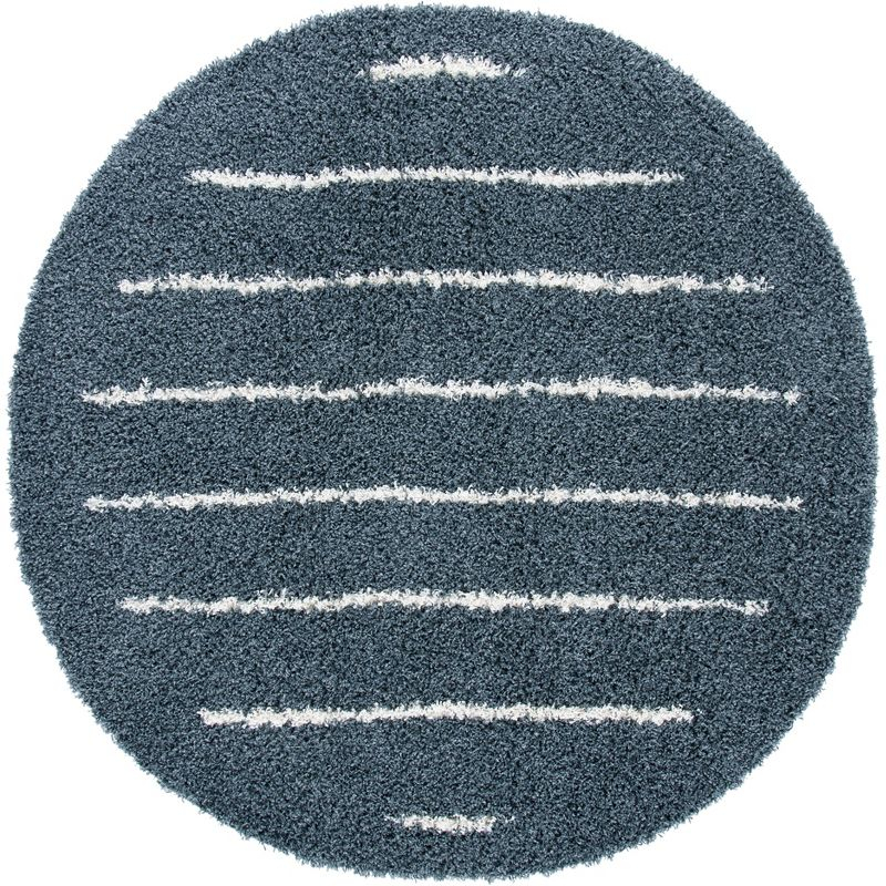 Venus Shag VNS604 Power Loomed Area Rug - Dark Grey/Ivory - 6'7" round - Safavieh.