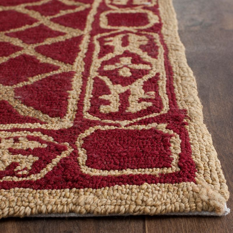 Easy Care EZC729 Hand Hooked Runner Rug - Maroon/Gold - 2'6"x8' - Safavieh.