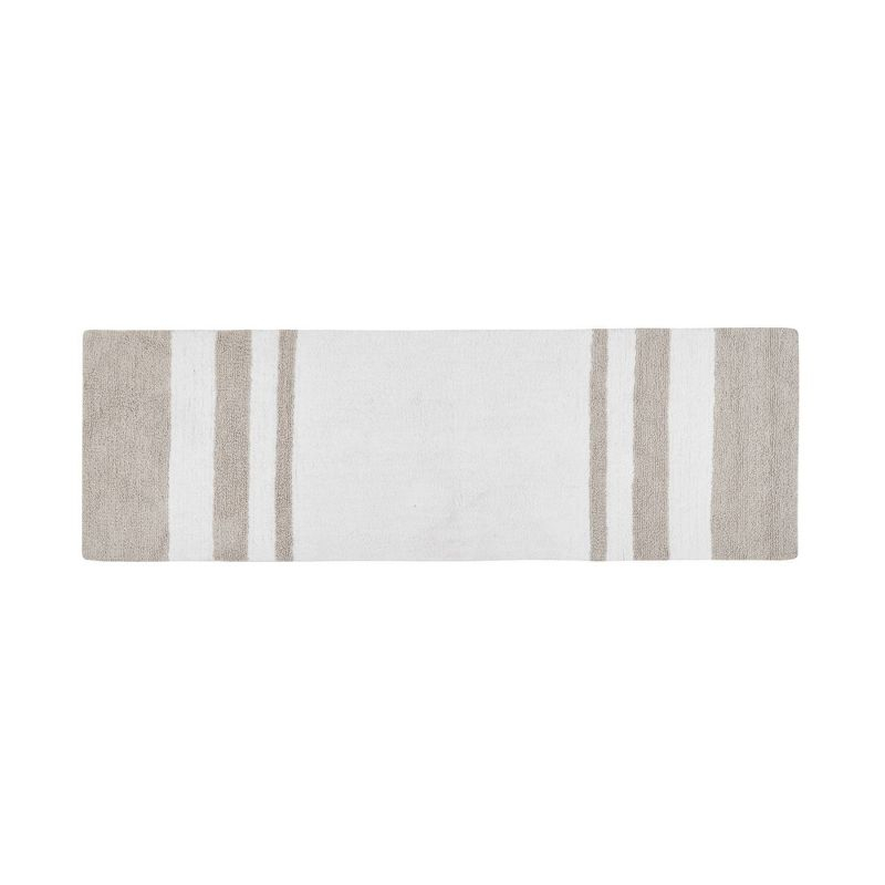 24"x72" Spa Cotton Reversible Bath Rug Taupe Brown: Madison Park, Tufted, Machine Washable, OEKO-TEX Certified