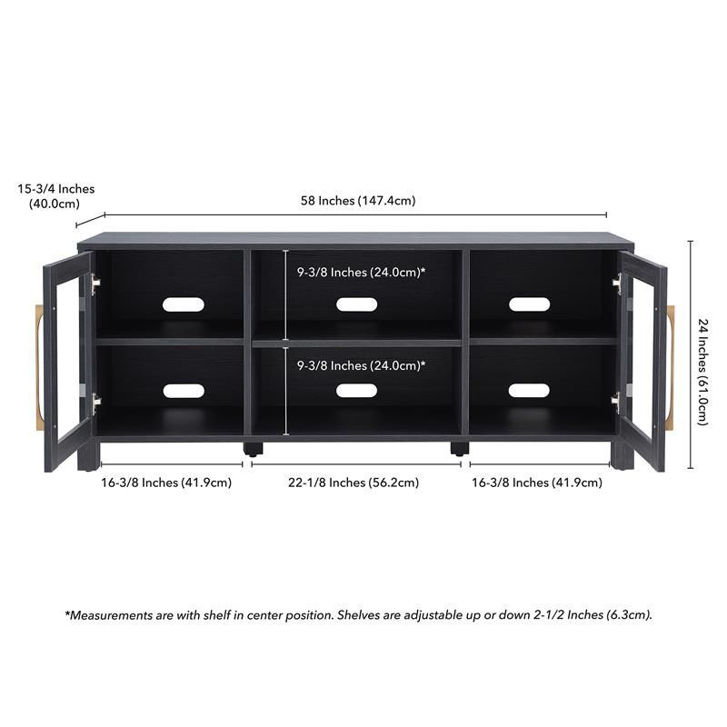 58" Charcoal Gray TV Stand - Henn&Hart
