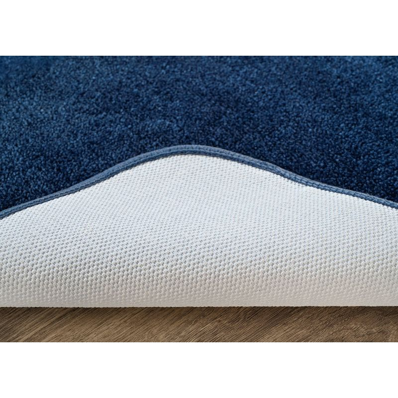 2pc Traditional Nylon Washable Bathroom Rug Set Navy - Garland Rug: Machine Made, Latex Backing, Tufted Bath Mats Set