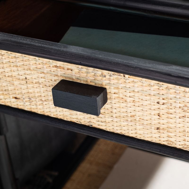 Roya 1 Drawer 1 Shelf Nightstand - NST4005 - Black/Natural - Safavieh