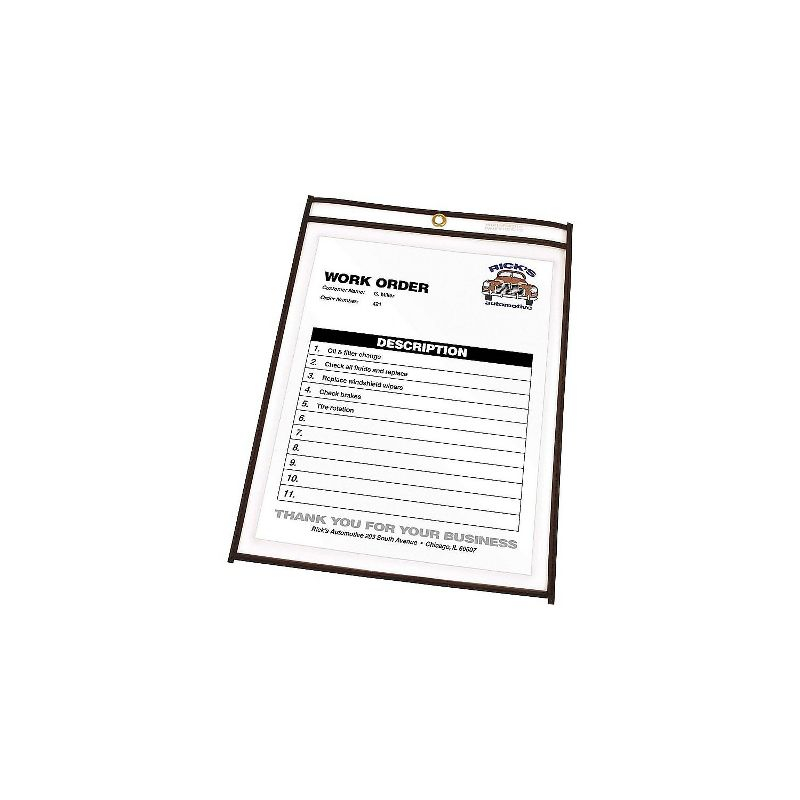 C-Line Shop Ticket Holders Stitched Both Sides Clear 75" 11 x 14 25/BX 46114