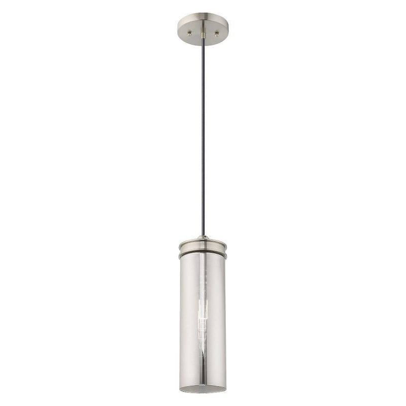 Livex Lighting Art Glass 1 - Light Pendant in  Brushed Nickel