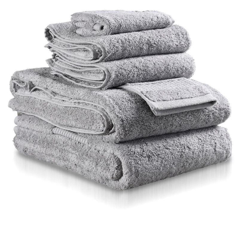 Delilah Home 100% Organic Cotton Towels, 6 piece set (2pcs 13x13,  2pcs 16x30, 2 pcs 30x54)