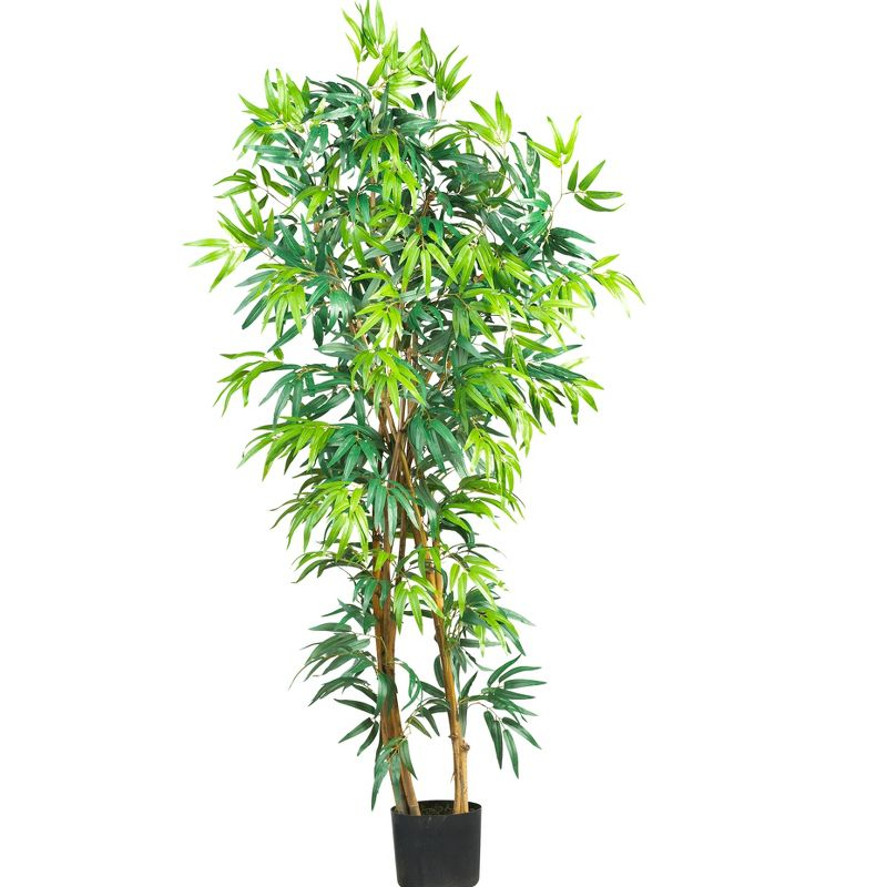 Nearly Natural 5-ft Curved Bamboo Artificial Tree