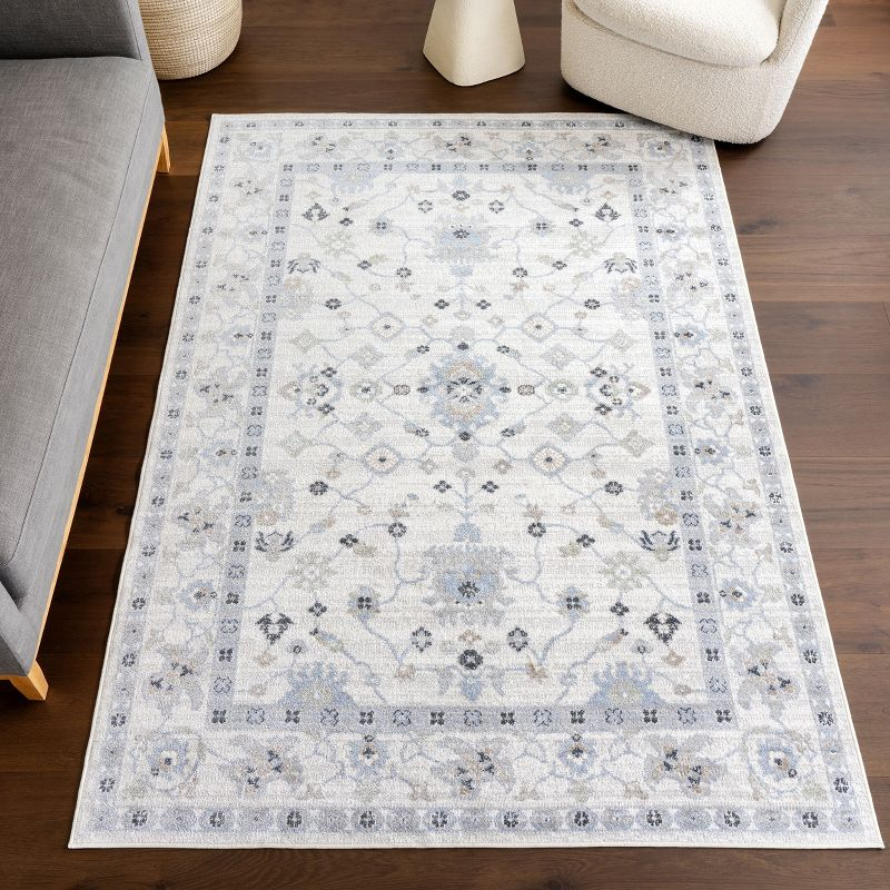 Nuloom Bridie Medallion Machine Washable Indoor Area Rug, 5' x 7' 6", Blue