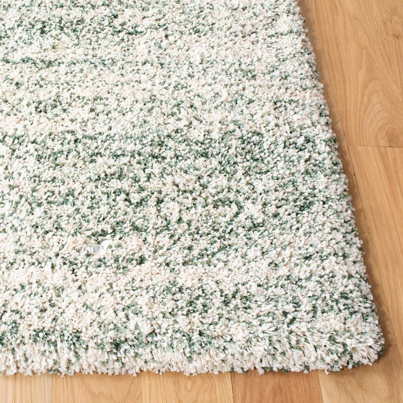 Hudson Shag SGH295 Power Loomed Indoor Area Rug - Ivory/Green - 5'3"x7'6" - Safavieh
