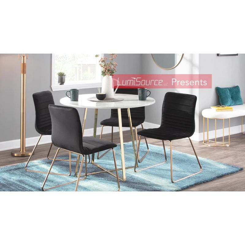 Set of 2 Mason Mara Counter Height Barstools Gold/Walnut/Green - LumiSource