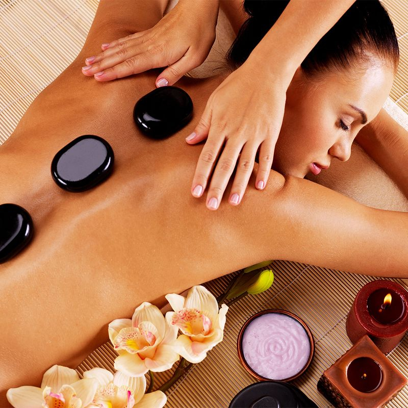 16pc Facial Massage Basalt Stone Set w/Velvet Travel Pouch