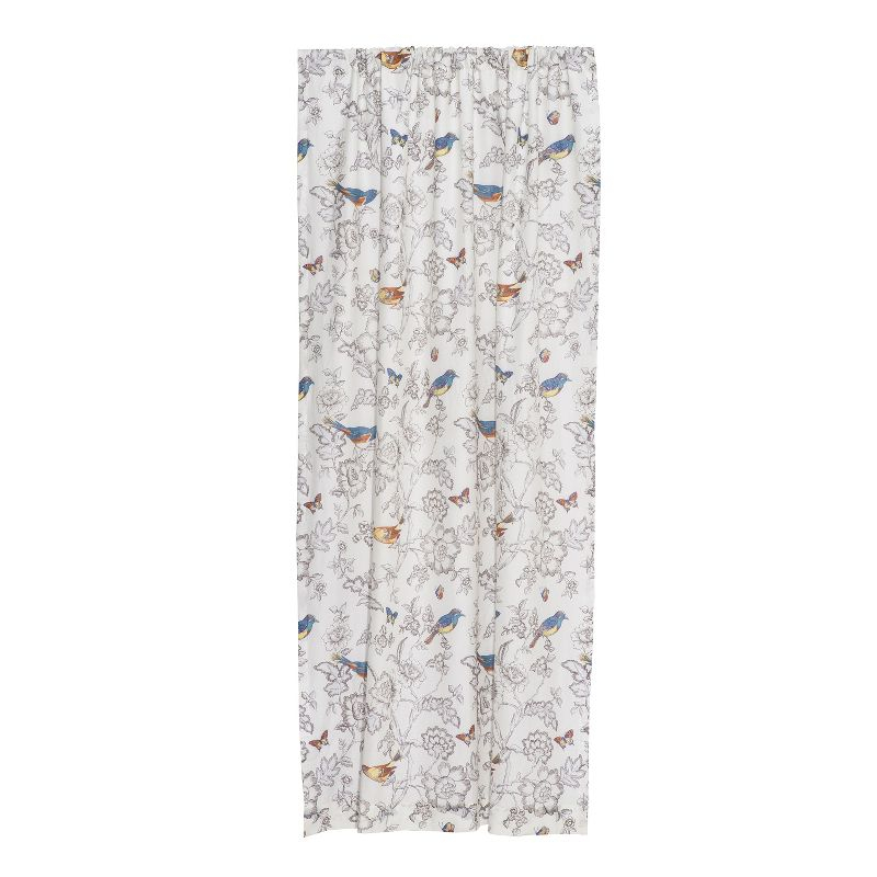 Mockingbird Toile Lined Shower Curtain with Grommets  - Levtex Home