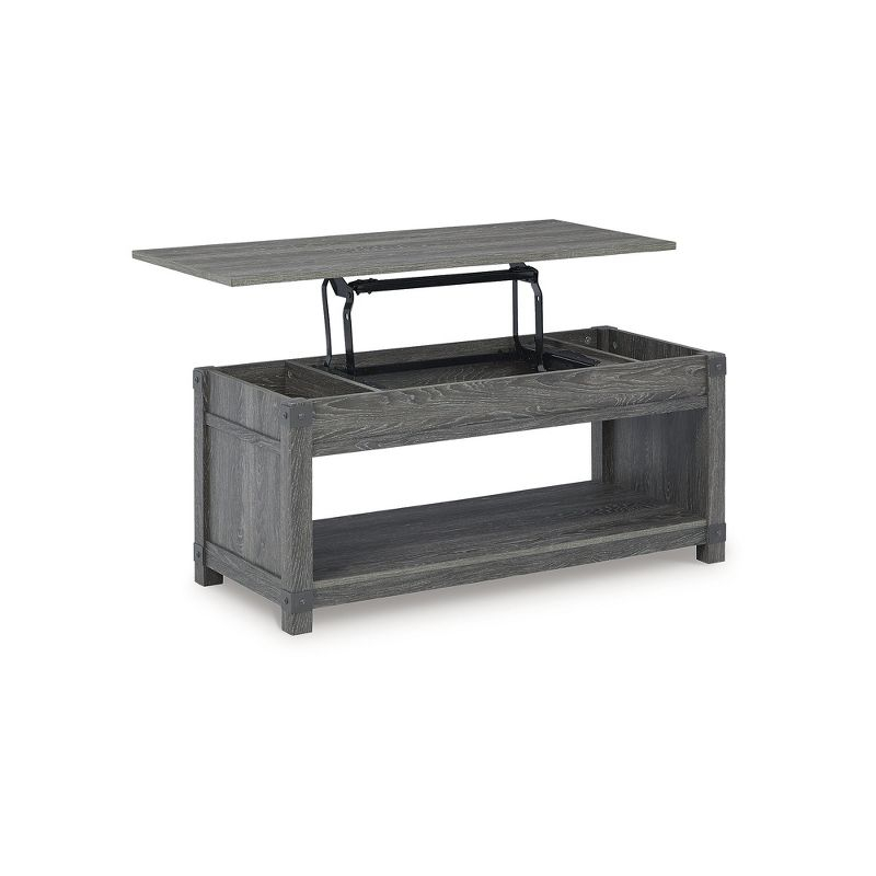 Signature Design by Ashley Casual Freedan Lift-Top Coffee Table  Grayish Brown