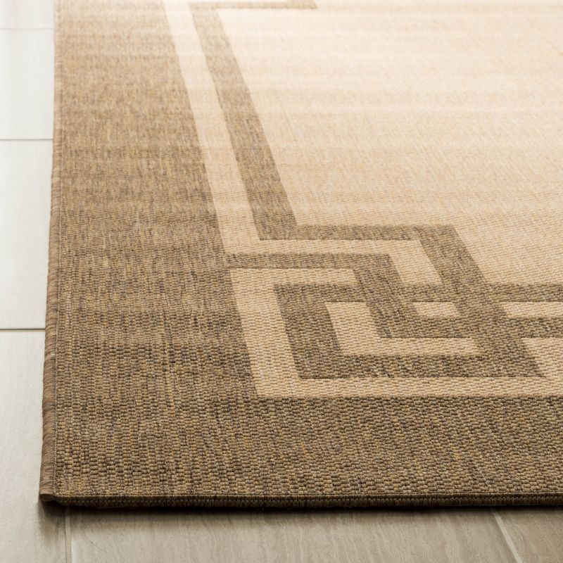 Martha Stewart Deco Frame - MSR4122 - Indoor Power Loomed Runners - Beige/Dark Beig - 2'7"x8'2"