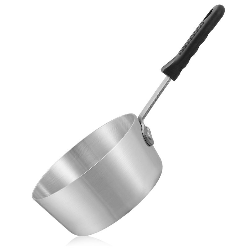 Gridmann 1.5 Qt Tapered Aluminum Sauce Pan with Silicone Handle, NSF Professional Cookware