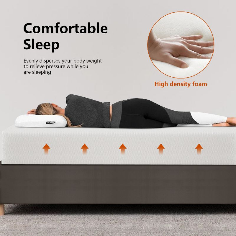 FDW Queen Mattress 12 Inch Gel Memory Foam Mattress with Breathable & Washable Soft Fabric Zippered Cover,CertiPUR-US Certified,White