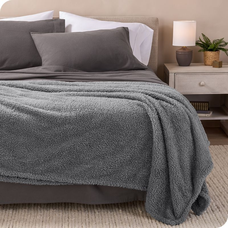 Bare Home Cozy Faux Shearling Blanket
