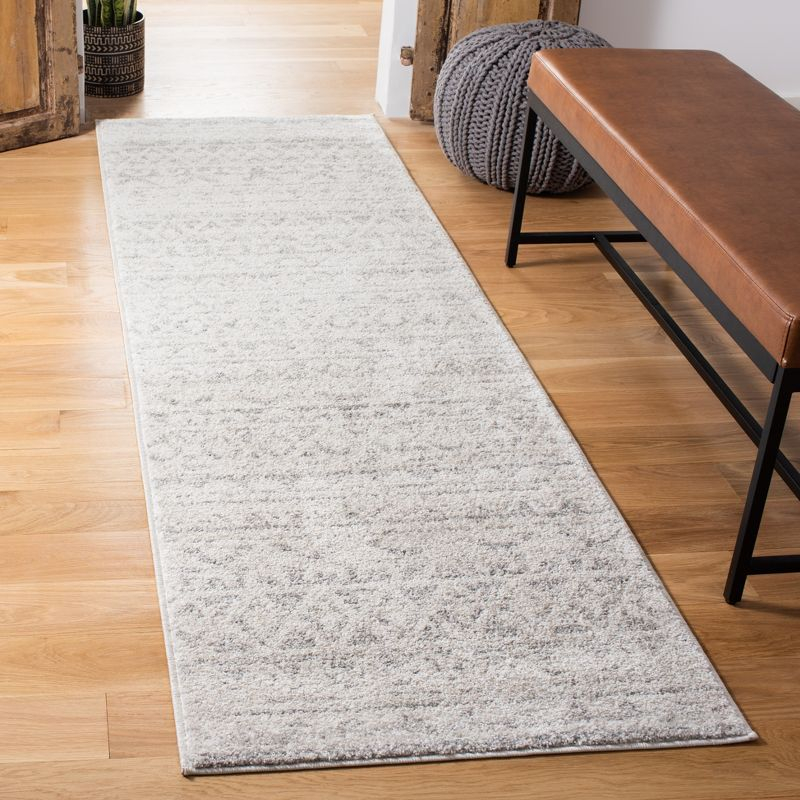Adirondack ADR119 Machine Made Indoor Runner - Ivory/Silver - 2'-6"x12' - Safavieh