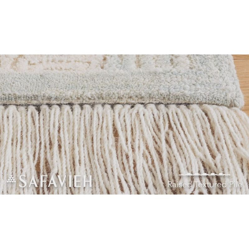 Ikat IKT805 Hand Tufted Area Rug - Ivory/Light Blue - 3'x5' - Safavieh.