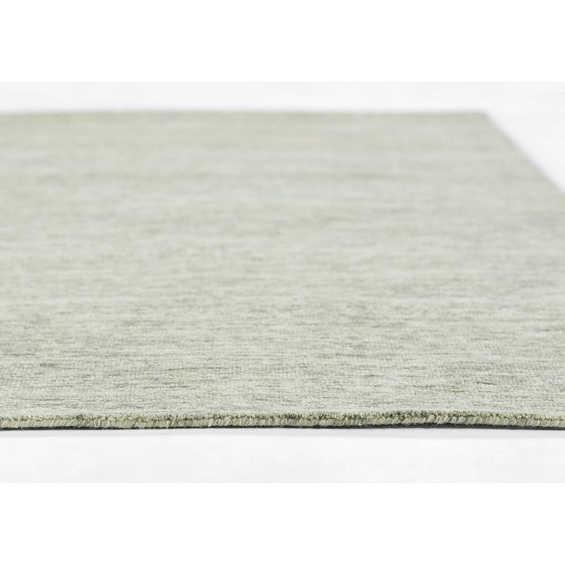 Momeni 2'x3' James Solid Handtufted Accent Rug Sage Green: Wool, Low Pile, Indoor, Rectangle, Cotton Backing