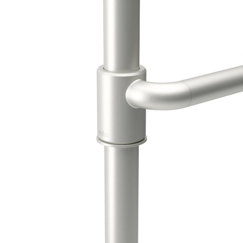 36"-66" Umbra Anywhere Curtain Rod Nickel Finish: Adjustable Tension Rod, Metal, Smooth Surface, Silver